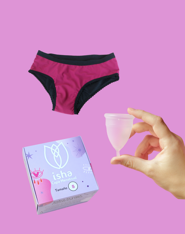 Kit cuidado menstrual (Copa menstrual + Cacheteros clásicos)