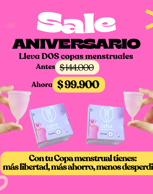 Kit Copa Menstrual Isha x 2 unidades