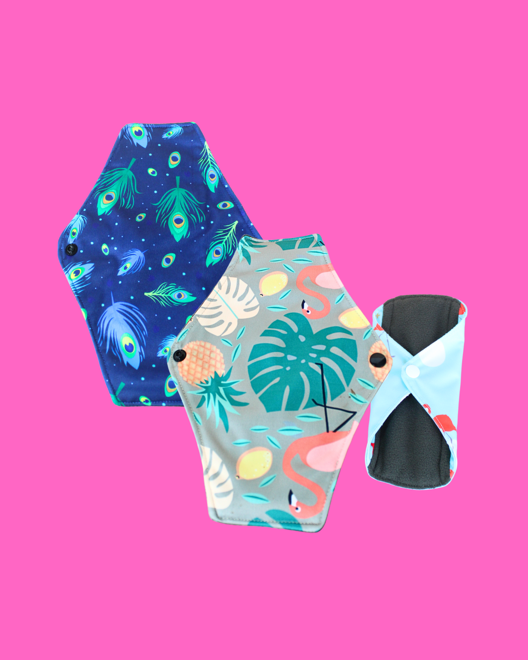TOALLAS MENSTRUALES - Pack x 2 Flujo abundante + 1 flujo medio