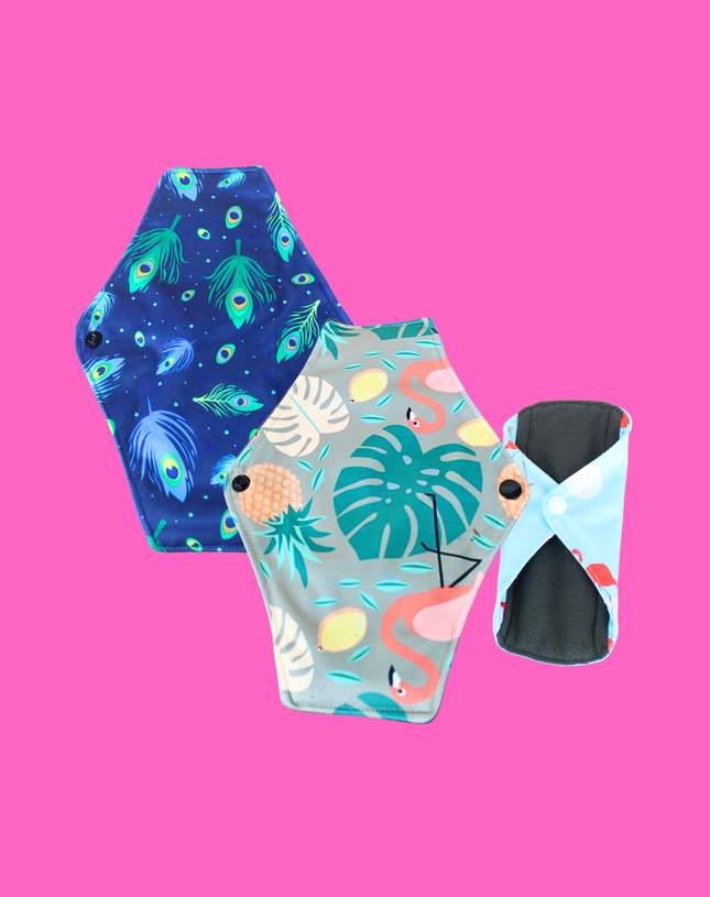 TOALLAS MENSTRUALES - Pack x 2 Flujo abundante + 1 flujo medio
