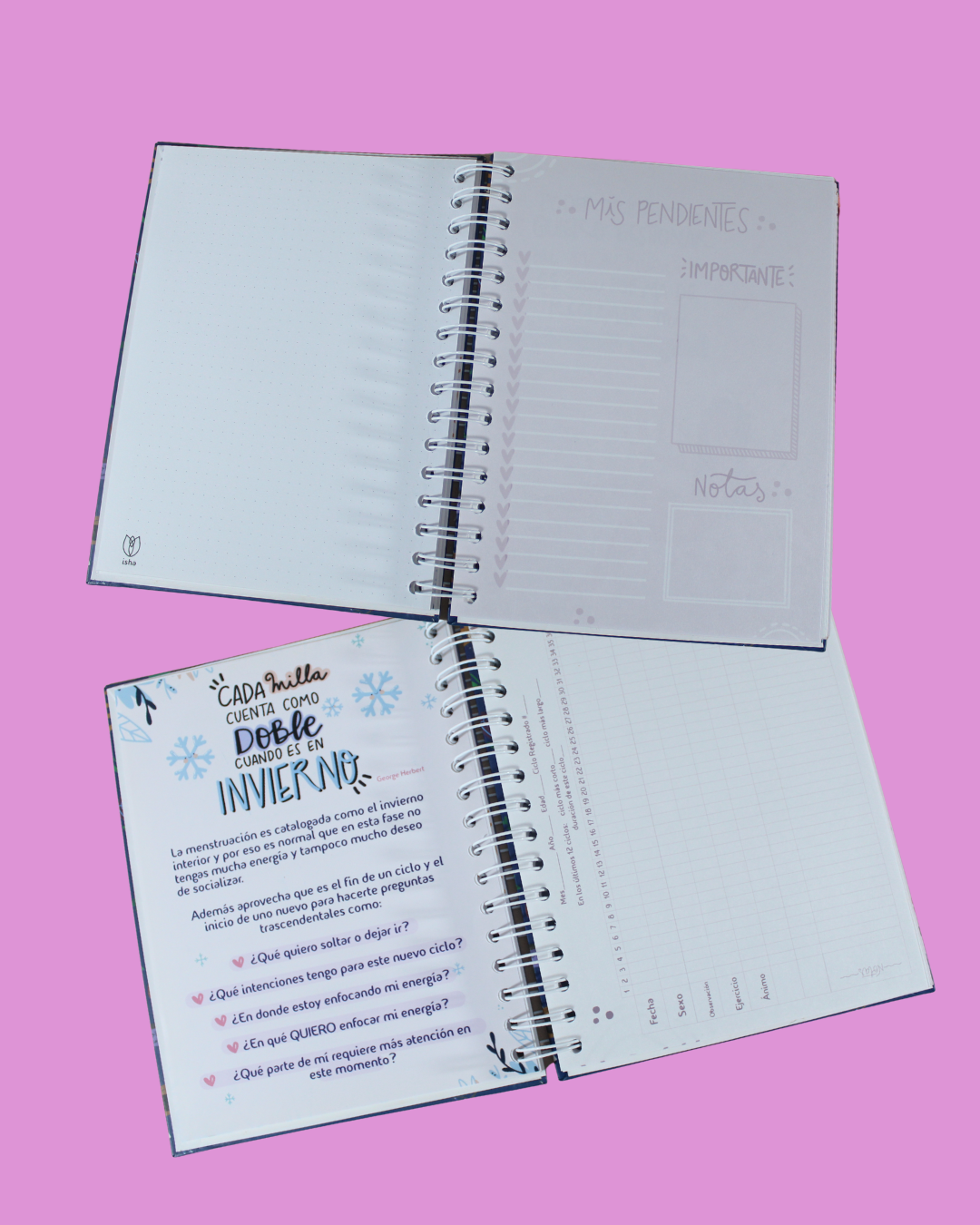 PLANNER  CICLO MENSTRUAL - ESTACIONES